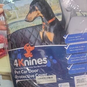 Quilted Black Pet Car Door Cover